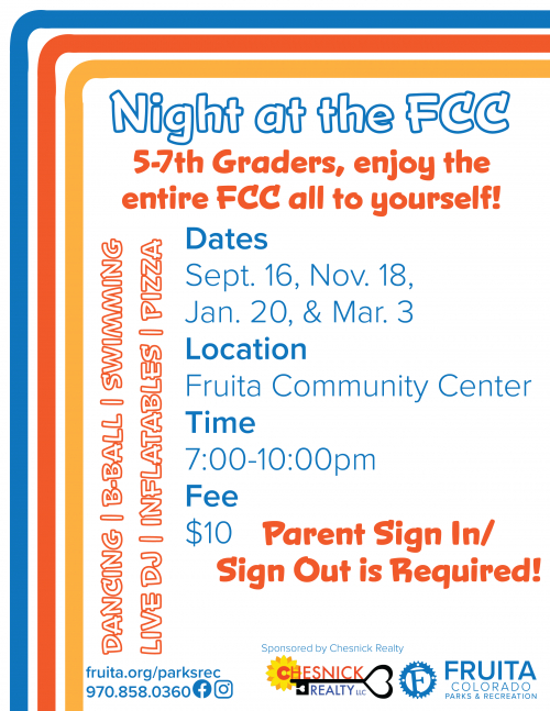 Night at the FCC City of Fruita Colorado